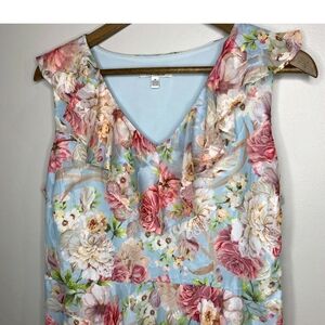 Kensie Floral Midi Dress - Blue and Pink